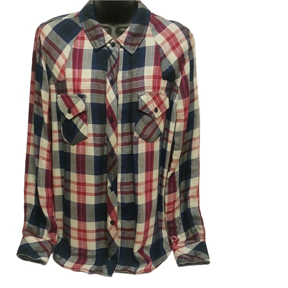 Rails Kendra Red & Blue Plaid Button Down Shirt - Picture 10 of 11